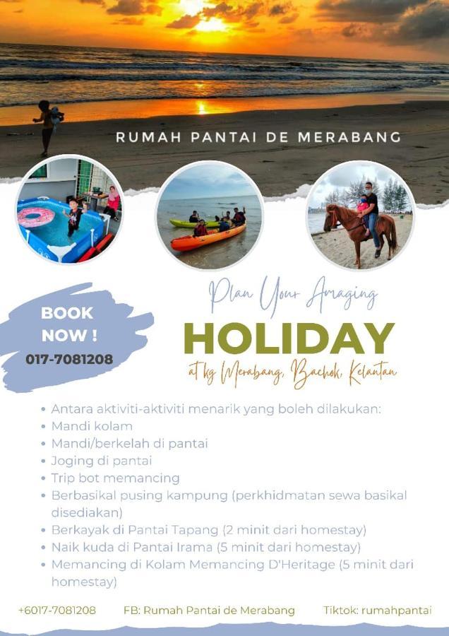 Rumah Pantai De Merabang Bachok Kültér fotó